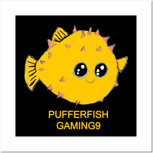 Pufferfish logo Posters and Art